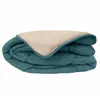 Toison d?or Couette chaude bicolore COCOON bleu paon/galet