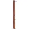 PISCINE CENTER O'CLAIR Douche solaire droite alu aspect bois 32 l avec rince-pieds