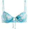 Roxy Printed Beach Classics UW Bralette - Haut de bikini femme Maui Blue Margarita XS