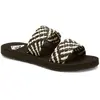 Roxy Femme Porto Slide II Sandale, Noir/Blanc, 40 EU
