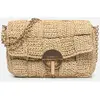Sac Moon Pm En Raphia Effet Damier par Vanessa Bruno Beige T.U Sacs