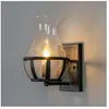 KOSILUM Applique Murale Noire avec Vase en Verre - Elerina