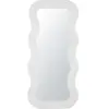 Maisons du Monde Grand miroir rectangulaire ondulé et strié blanc 80x173