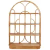 Maisons du Monde Etagère en bois de manguier et rotin