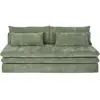 Maisons du Monde Canapé convertible 2/3 places en tissu recyclé vert kaki