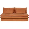 Maisons du Monde Canapé convertible 2/3 places en tissu recyclé rouge brique