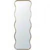 Maisons du Monde Miroir rectangulaire ondulé en métal doré 50x150