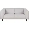 Maisons du Monde Canapé 2 places en textile tramé gris clair chiné