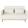 Maisons du Monde Canapé clic-clac avec accoudoirs 2/3 places à bouclettes écrues
