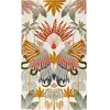 Maisons du Monde Tapis tissé jacquard motif oiseaux et végétal multicolore 90x150