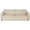 Canapé 3/4 places en textile velouté beige clair