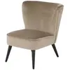 Maisons du Monde Fauteuil vintage en velours beige