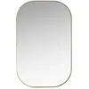 Maisons du Monde Miroir rectangulaire arrondi en métal doré 45x70
