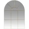 Maisons du Monde Miroir fenêtre arche en métal doré 80x110