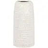 Maisons du Monde Vase en grès blanc et gris clair H25