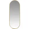 Maisons du Monde Miroir ovale en métal doré effet feuilles d'or 30x80
