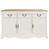 Maisons du Monde Buffet 3 portes 3 tiroirs crème