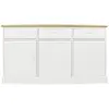 Maisons du Monde Buffet 3 portes 3 tiroirs blanc