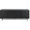 Maisons du Monde Buffet bas enfilade 4 portes en métal noir mat