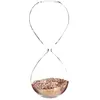 Glazen zandloper met pailletten H25 COPPER
