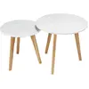 Maisons du Monde Tables gigognes en marbre et chêne
