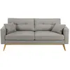 Maisons du Monde Canapé style scandinave 3 places gris clair