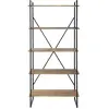 Maisons du Monde Étagère industrielle en bois de sapin et métal gris anthracite