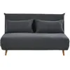 Maisons du Monde Canapé clic-clac 2 places gris anthracite