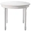 Maisons du Monde Table à manger ronde extensible blanche 4 à 8 personnes L120/200