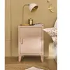 Table de chevet 1 porte en métal rose
