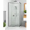 Paroi de douche fixe avec porte réversible verre clair ei fix equi - r...