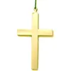 Collier croix en plastique dorée 22cm