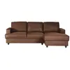 PAUL Canape dangle droit 4 places - Tissu Marron vintage - Contemporain - L 215 x p 140 cm