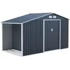 Abri de jardin en métal 6,53 m² - 342 x 191 x 202 cm - Kit d'ancrage i...