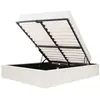 ECLIPSE Lit adulte 160x200 cm + Coffre de rangement - Tissu Beige