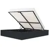 ECLIPSE Lit adulte 160x200 cm avec coffre de rangement - Simili Noir