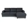 Canapé d'angle droit 4 places Paul - Tissu gris anthracite - L 215 x p...