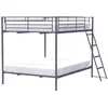 DIVERS Lits superposes en metal - Dark Grey - Sommiers inclus - 2 x 140 x 190 cm -