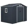ARCHER Abri de jardin en métal 5,29 m² - 277 x 191 x 202 cm - Kit d'a...