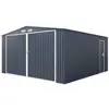 Garage en métal 16 m² - Avec kit d'ancrage inclus 3,80 m x 4,20 m