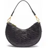 Lacoste - Sac A Main Maheki - Cuir Embossé - Noir - Femme