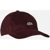 Casquette ajustable en velours par Lacoste Bordeaux T.U