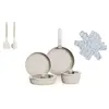 Batterie de cuisine  Céramique 12 pièces Beige CARREFOUR HOME