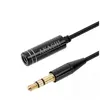 Akashi Cable Audio Stereo Jack / Jack - 3,5Mm Male/Femelle - Noir 1 Metre