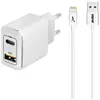 Akashi Chargeur Secteur 20W USB-A Quick Charge 3.0 + Câble Lightning