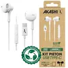 Écouteurs Filaires USB-C Musique 1.2m Akashi Blanc