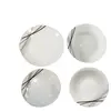 Service 19 pièces en porcelaine PAVIDO coloris blanc