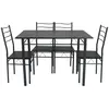 Ensemble table et 4 chaises HELL coloris noir
