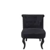 Fauteuil en tissu MARQUIS coloris noir