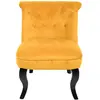 Fauteuil en tissu MARQUIS coloris moutarde